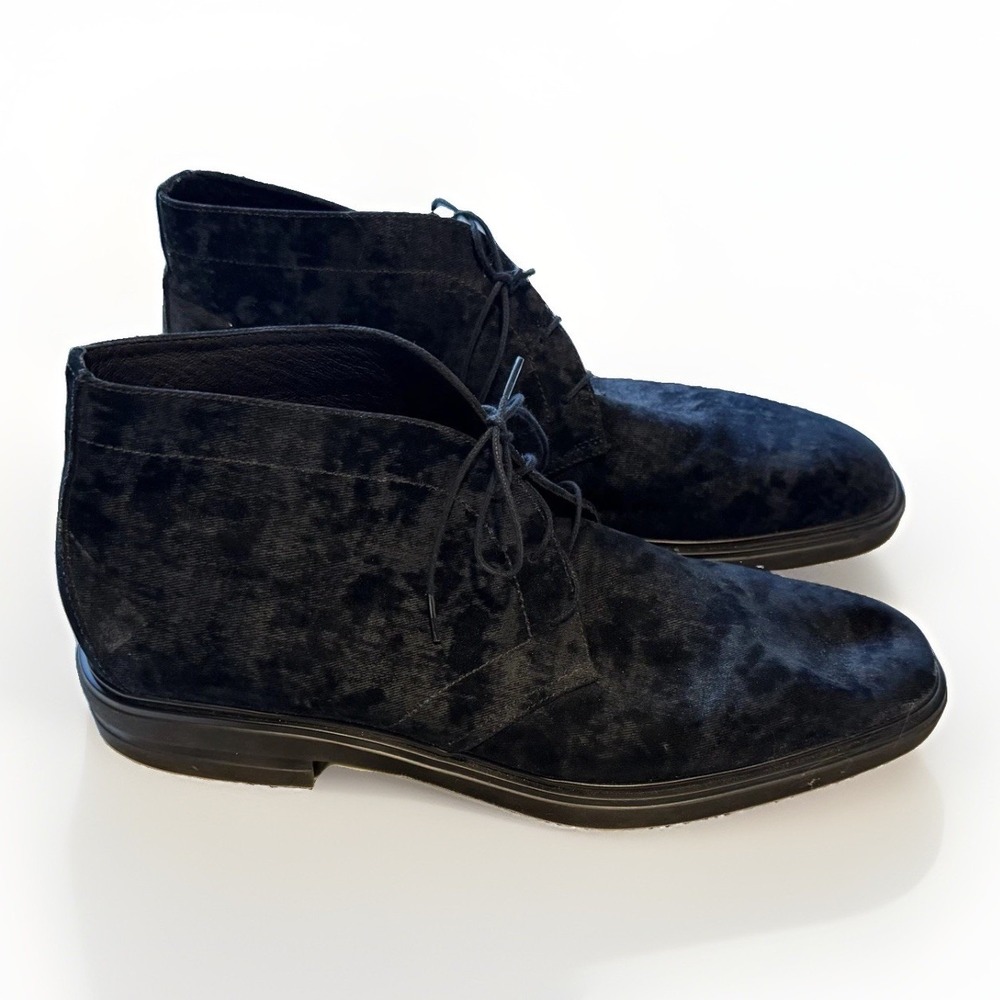 Donald J Pliner Ericio Velvet Chukka Boots Mens 13 M Black